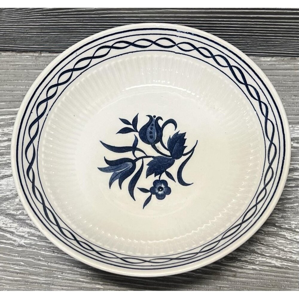 Amcrest American Heritage Ironstone Concord Coupe Bowl Japan Blue White Floral